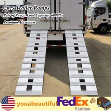 Rampas de carga de aluminio gancho universal para camión auto remolque 2,72 t/6000 lb