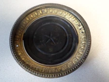 VTG WATERBURY BRASS BEZEL RING & BACK DOOR FLAP PART ASSEMBLY FOR MANTLE CLOCK