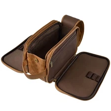 Toiletry Bag for Men Brown Large Travel Shaving Dopp Kit Mens Travel Bag Toil...