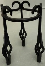 o'o'o . Wrought Iron Metal STAND for Paperweight Planter or Other Item 4.5" Tall