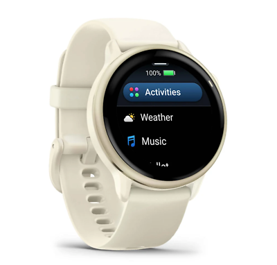 Garmin vivoactive 6 Lunar Gold GPS Smartwatch with Bone Band 010