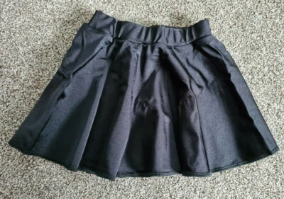 Starmaker Shiny Black Circular Dance Ballet Skirt - Childs Small / Medium