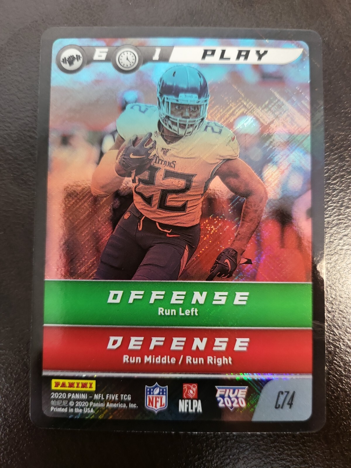 2020 NFL Five Derrick Henry Play FOIL RARE card #c74