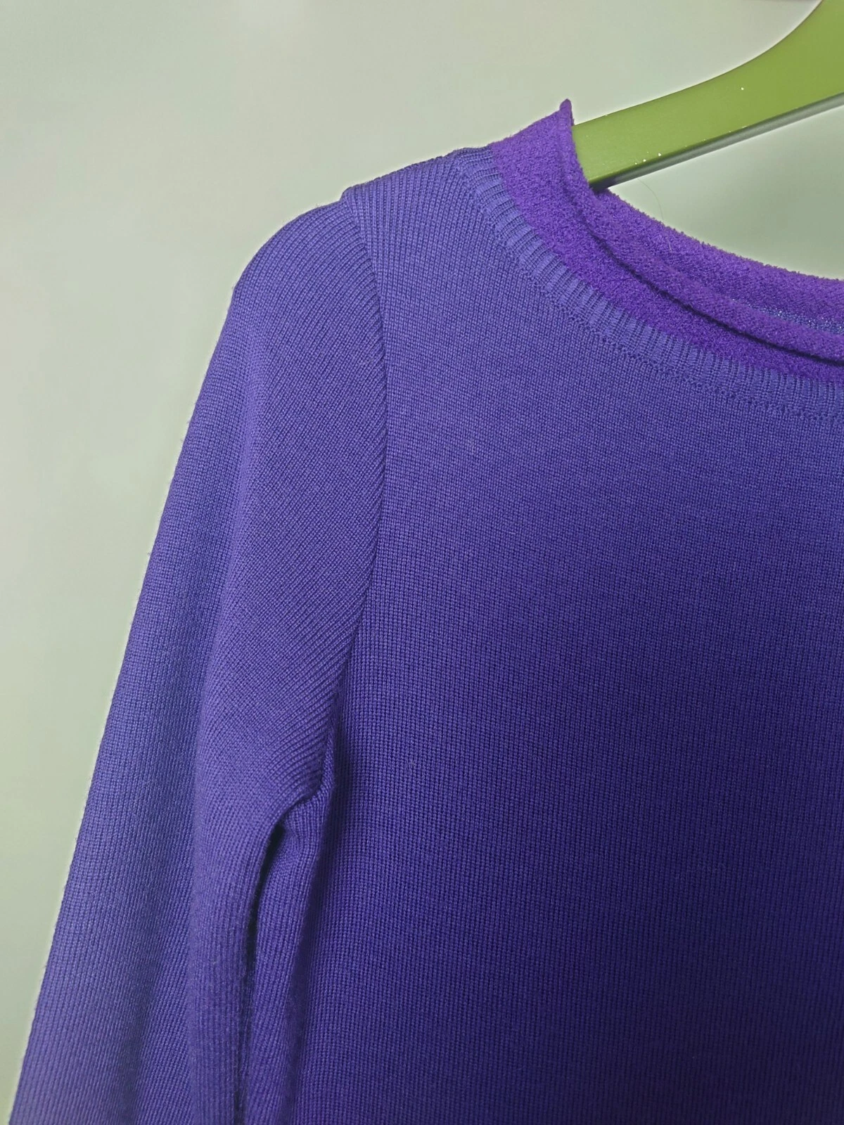 Versace Classic V2 purple Knitted Bodycon Dress size large 12 14 wiggle contrast