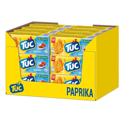 TUC Paprika Cracker, 100g, 24er Pack