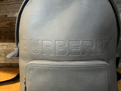 Burberry Abbeydale Backpack Logo Embossed Leather Medium  display picture 2