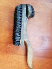 Vintage Shoe Shine Brush, 2 in 1 brush, overall 12" long, soft bristles