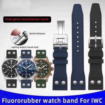 Kautschuk Uhrenarmband passend für Iwc Big Pilot Portofino Top Gun...