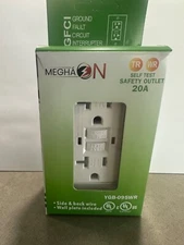 GFCI Safety Outlet - NEW -  20AMP - LED Trip Indicator - Wall Plate - 10 Pack