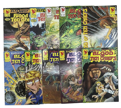ELFQUEST Blood of TEN CHIEFS #1-2 4-5 8 11-14 19 Warp Graphics 1993-95 Lot of 10
