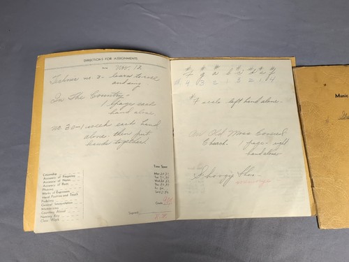 2 Historic Music Lesson Record Books Of Gretna Van Fleet Frankenmuth Michigan - Imagen 7 de 13