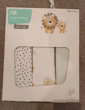 Mothercare Set Of 3 Jersey BLANKETS   90 X 100cm