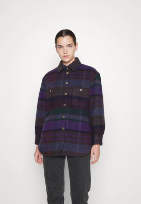 SANDRO Dome Wool Blend Check Jacket, Size 38 $715.00