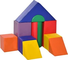 Soozier Foam Climbing Blocks for Toddlers, 11-Piece Baby Soft Foam Play Set