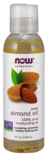 NOW Foods 100% pure moisturizing Sweet Almond Oil 4 oz. FRESH 04/2028 EXP