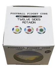 Football Fidget Cube - Rainbow Magic Puzzle Cube Kid Toy Brain Stress Relief NEW
