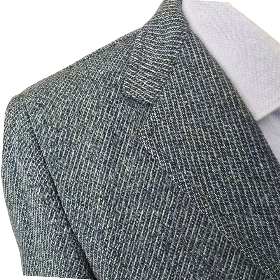 Blazer de tweed inglés verde vintage de los años 50 38S de Stanley Blacker 23 pulgadas brazos Foto 3 de 4