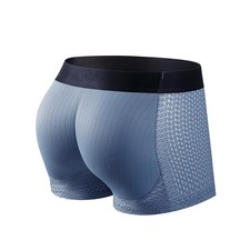 Mens Butt Padded Underwear Mens Mesh Shapewear Boxer Briefs with Butt Enhanci...