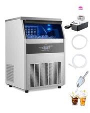 VEVOR Commercial Ice Maker Freestanding Cabinet Machine 160lbs/24H 80 Ice Cubes
