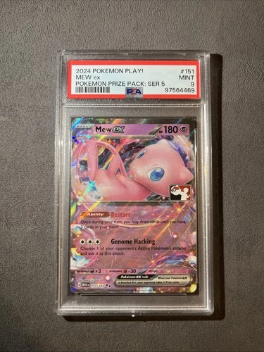 Pokemon Card PSA 9 Mew ex 151/165 151 MEW Prize Pack Series Promo Holo 2024-25