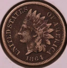 1864 Indian Cent VG Copper Nickel ***RARE ORIGINAL COIN***