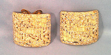 SHOE BUCKLES - Pair Antique Art Deco Rhinestone Filigree