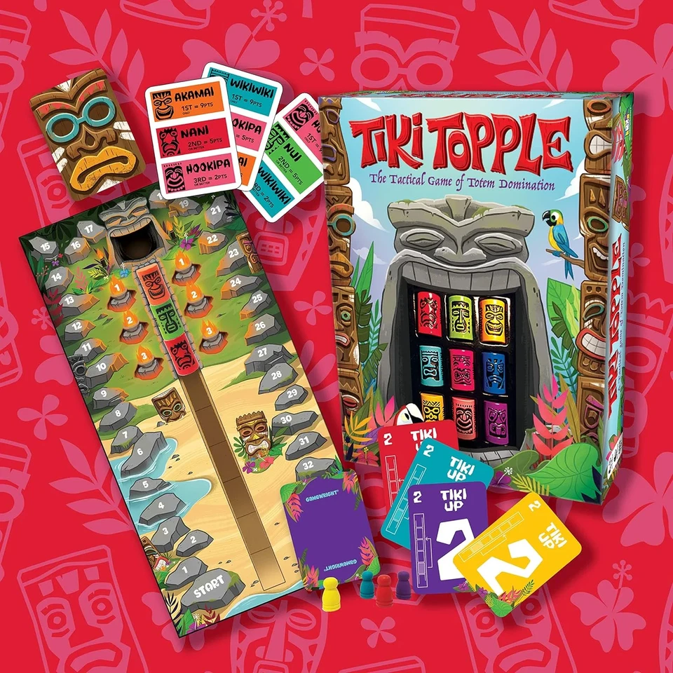 Tiki Topple Board Game by Ceaco - Image 2 of 3