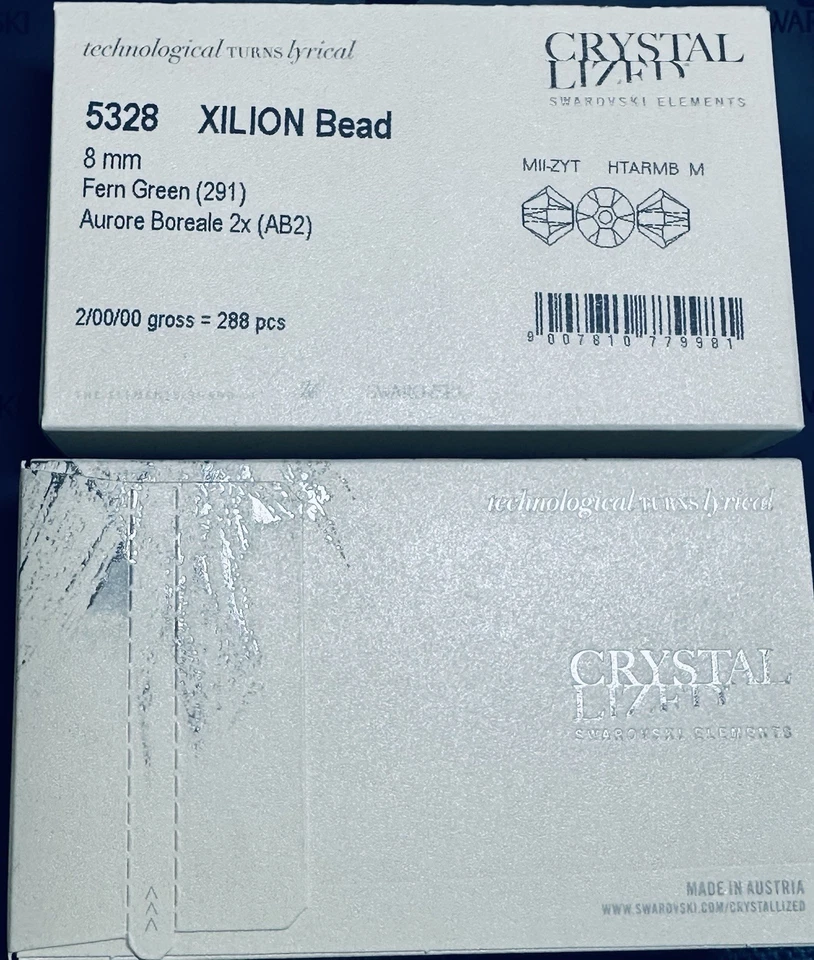Swarovski 5328 8mm Fern Green AB 2X Austrian Crystal Beads 288 pcs Sealed packs - Image 3 of 3