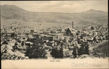 Victor, Colorado CO Birds Eye View of Town Antique Original Vintage Postcard