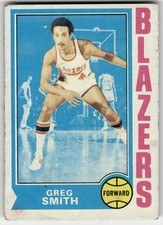 1974-75 Topps Greg Smith #128 Portland Trail Blazers
