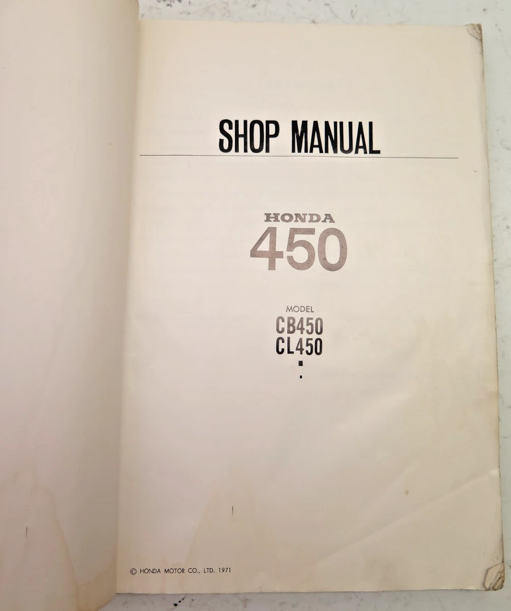 Honda Motorcycle Manuals and Literature CB450 Repair for sale | eBay