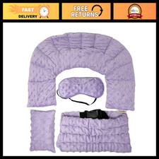4-Piece Heating Pad Set for Pain Relief, Soft Fabric, Reusable, Lilac Color