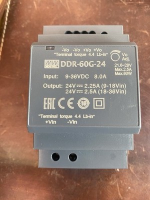 Mean Well DDR-60G-24 DC-DC Converter - 60W - 9~36V in 24V out