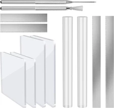 12 Pcs Polymer Clay Cutter Tools, Acrylic Roller for Polymer Clay, Acrylic Sheet