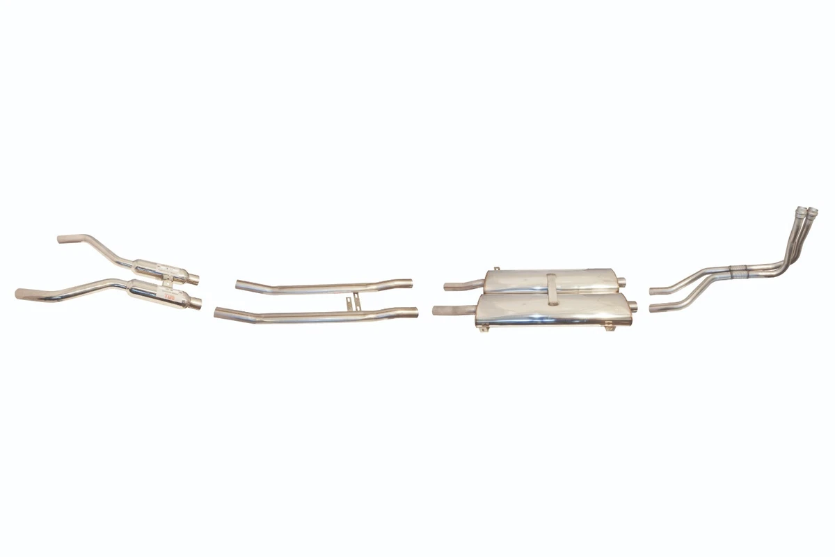 JAGUAR E TYPE SERIES 2 BELL COMPLETE STAINLESS STEEL EXHAUST SYSTEM BSSJR017S