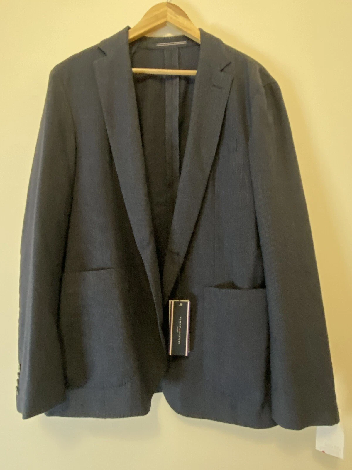 Tommy Hilfiger Sports Luxe Blazer | Navy / Grey | Size 52 (UK 42) | BNWT | £325
