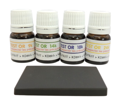 4 Tester Ab Test L' Gold 9 14 18 24 + Sa Stein Schlüssel + Anleitung Profi