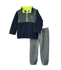Carters Baby Boys Half Zip Pullover Jogger Pants Set Navy blue grey  24 M Months