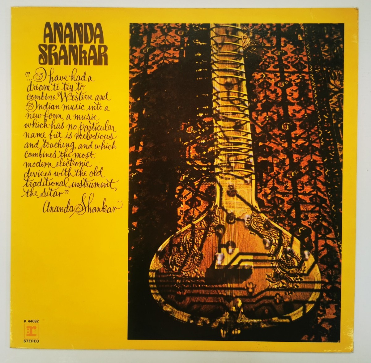 ANANDA SHANKAR LP Ananda Shankar 1972 VINYL Album Psych Jumpin J