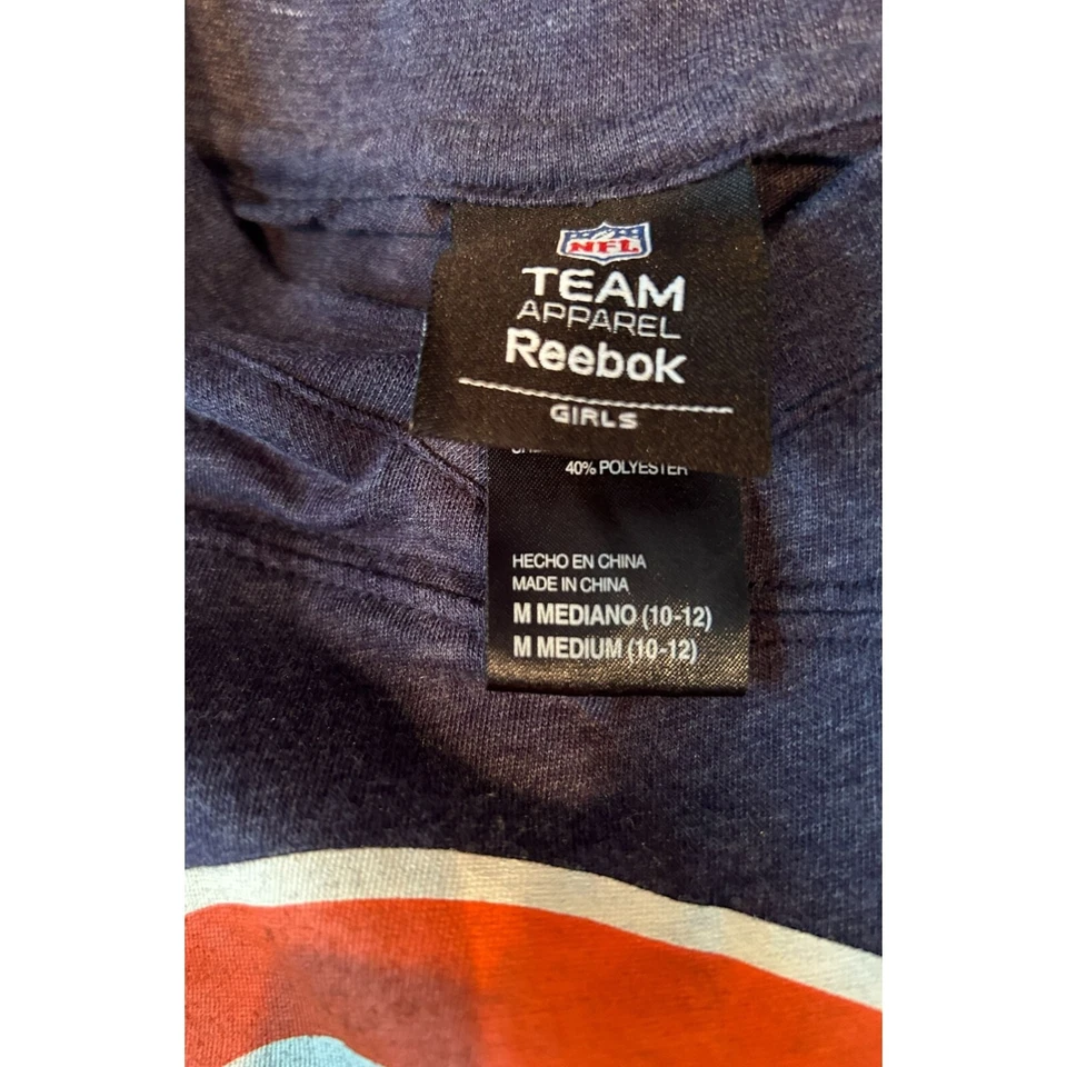 锐步 NFL 芝加哥熊队女孩球衣风格衬衫尺寸 M 10-12,Cutler 6 — 第 3/4 张图片