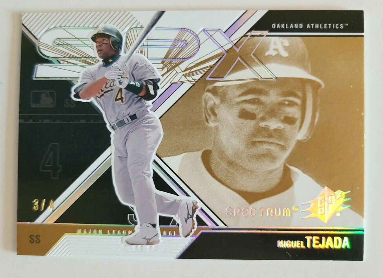 MIGUEL TEJADA * 2003 SPX Spectrum #84 * SP # 3/4 * TOUGH CARD, LIMITED to 4