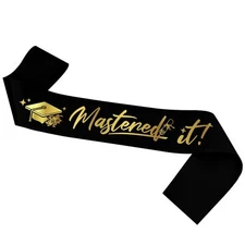 Mastered It Satini Sash Master's Graduation GiftsClass of 2025 Graduation Sat...