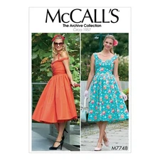 McCall's Sewing Pattern 7748 Misses Dress Cummerbund Size 6-14