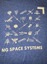 Women’s Northrop Grumman NG Space Systems Manufacturer Shirt Small Blue Vintage