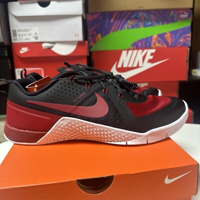 New Mens Size 10 Nike Metcon 1 OG Black Varsity Red Grey Training FQ1854 001