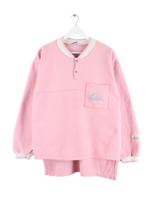 Quiksilver Damen 90s Vintage Half Button Sweater Rosa L