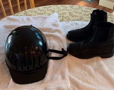 Kid's helmet and riding boots combo package!
