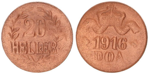 Deutsch-Ostafrika 20 Heller 1916T J.724 C Bronze Vz 80066