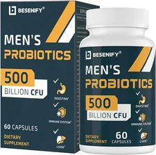 Probiotics for Men, 500 Billion Cfus & 12 Strains, Probiotics for Digestive H...