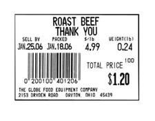 Globe Scale Label for GSP30A #4631 Blank 12 Rolls 800 Labels Per Roll